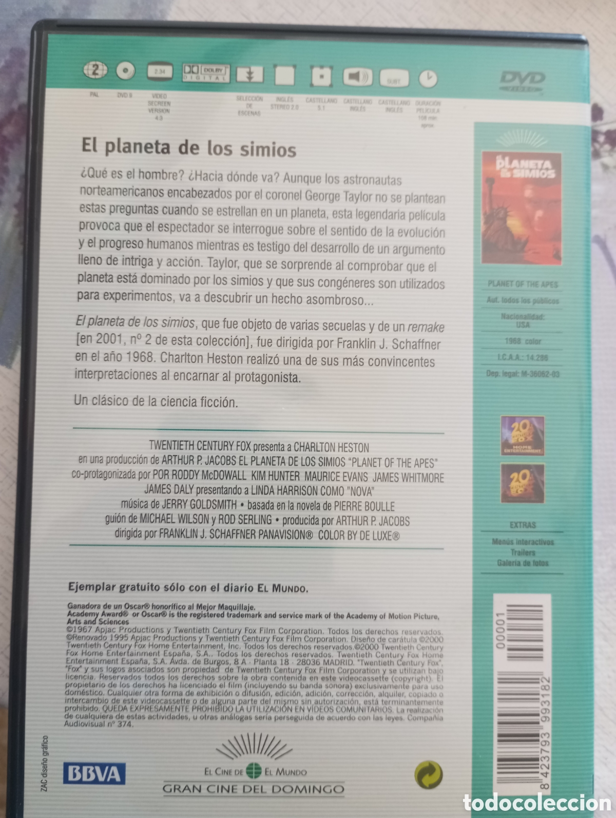 Cine: El Planeta de los Simios. DVD - Foto 3