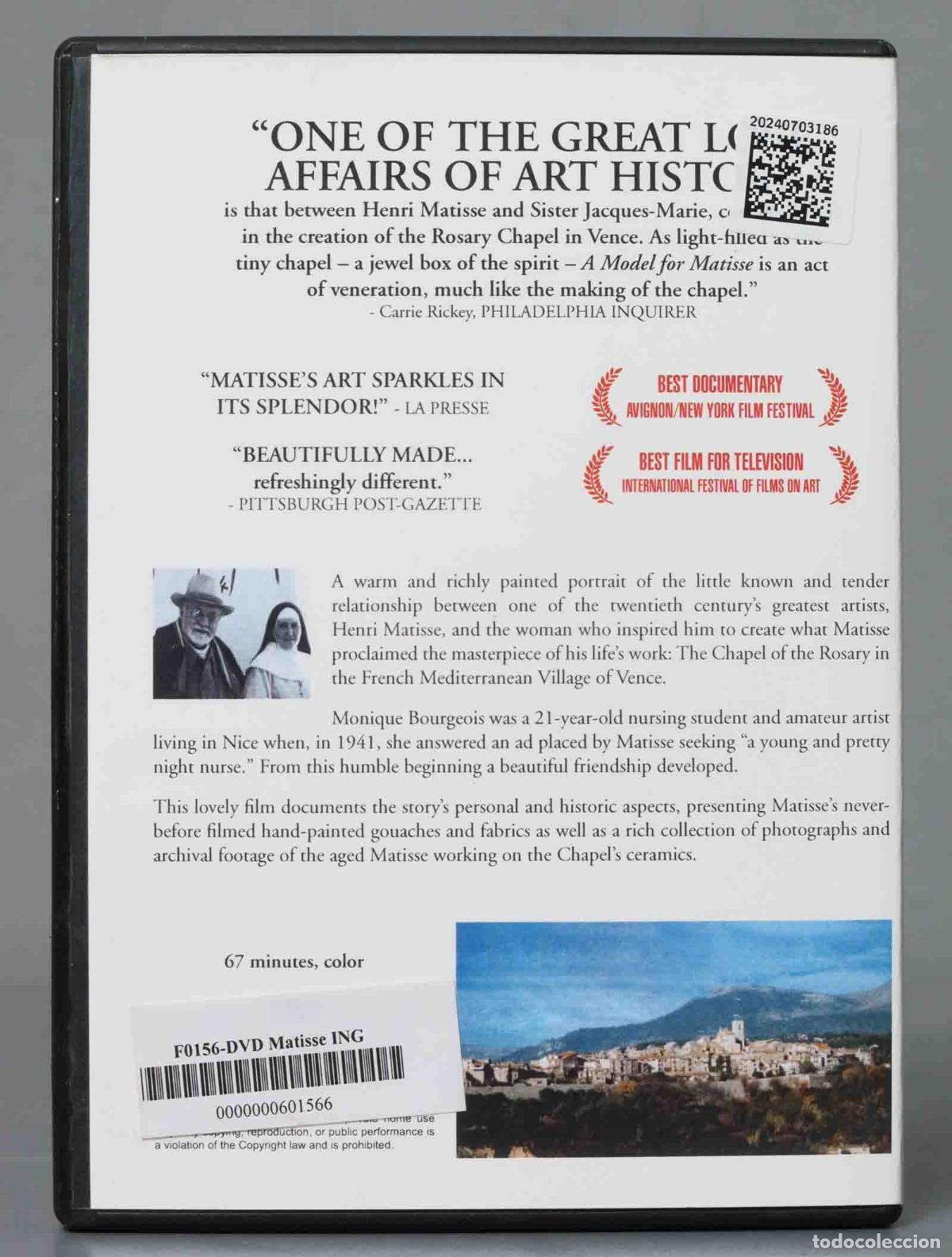 Cine: DVD. A MODEL FOR MATISSE - Foto 2