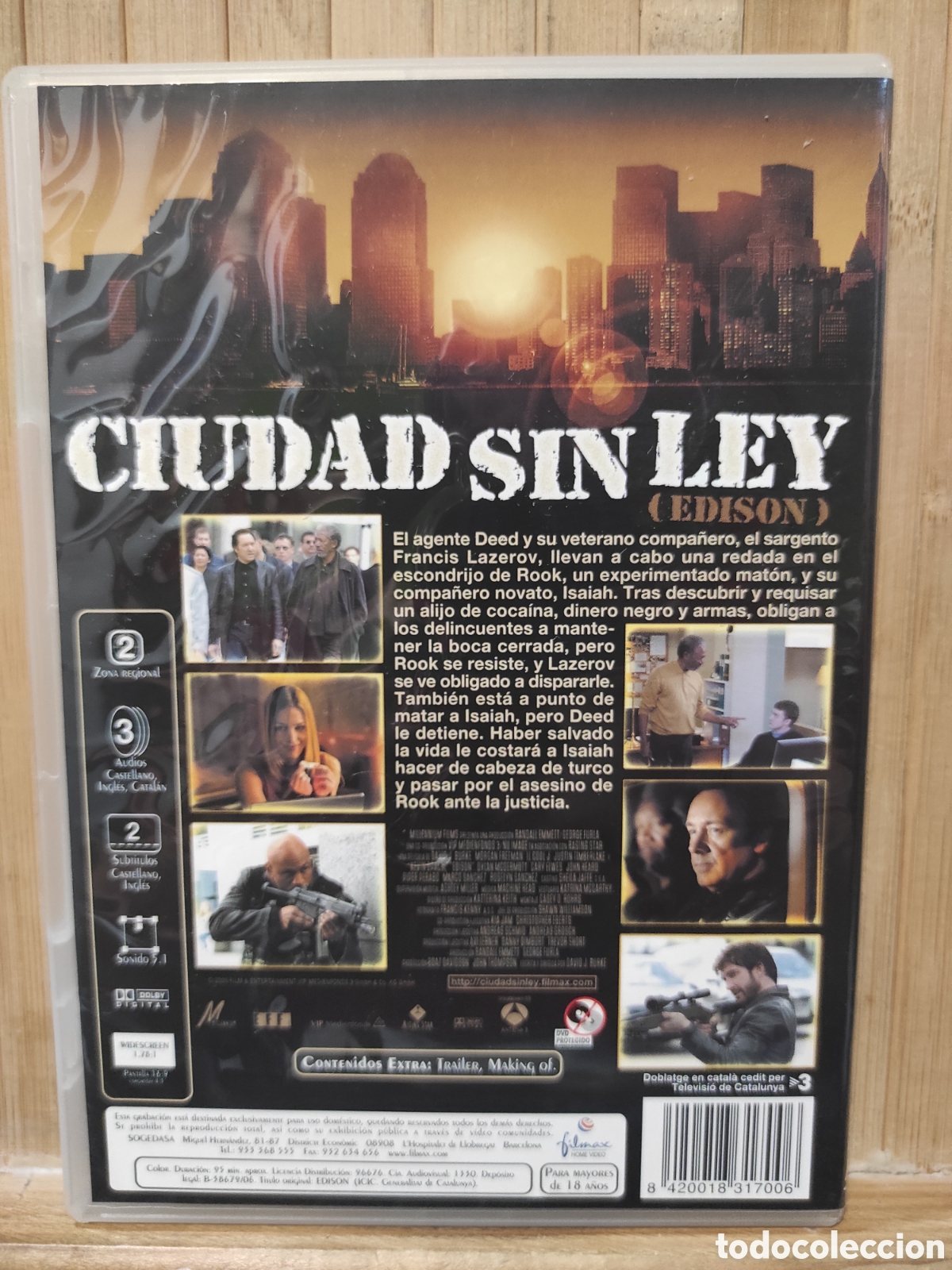 Cine: CIUDAD SIN LEY - DVD SEMINUEVO - Foto 2