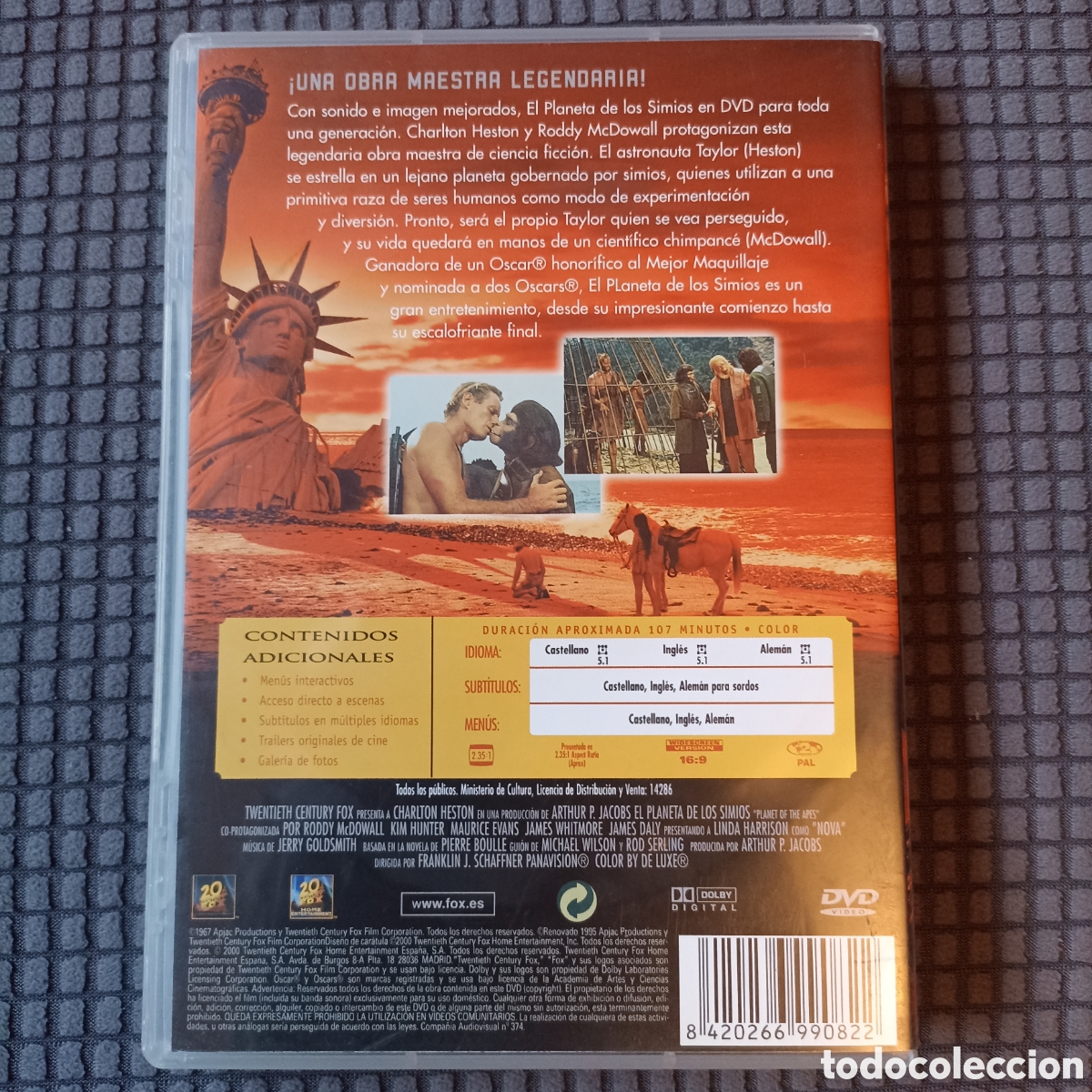 Cine: El planeta de los simios. DVD FOX - Foto 2