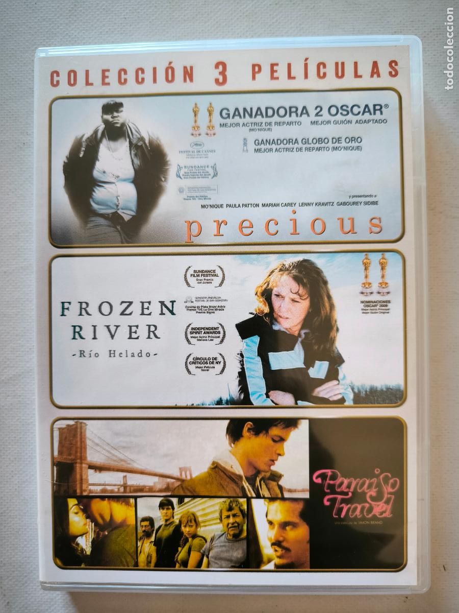 Cinema: DVD PRECIOUS / FROZEN RIVER (RIO HELADO) / PARAISO TRAVEL - 3 DISCOS (6Aw)
