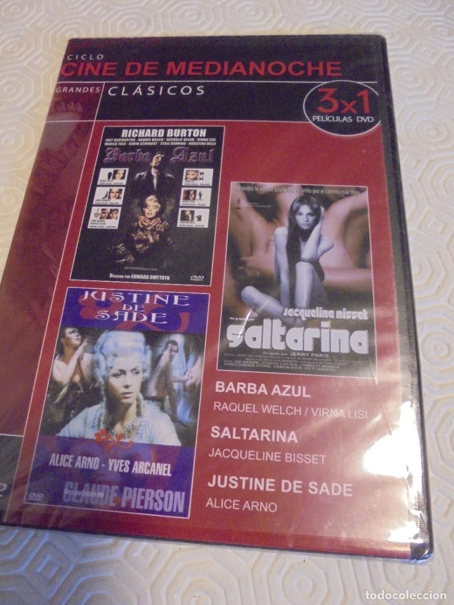 Cinema: CICLO DE CINE DE MEDIANOCHE. GRANDES CLASICOS. DVD CON 3 PELICULAS: BARBA AZUL / SALTARINA / JUSTINE