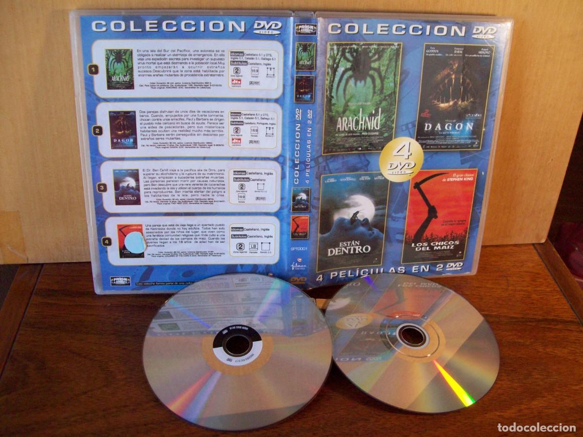 Cine: ARACHID / DAGON / ESTAN DENTRO Y LOS CHICOS DEL MAIZ - 4 PELICULAS EN 2 DVDS