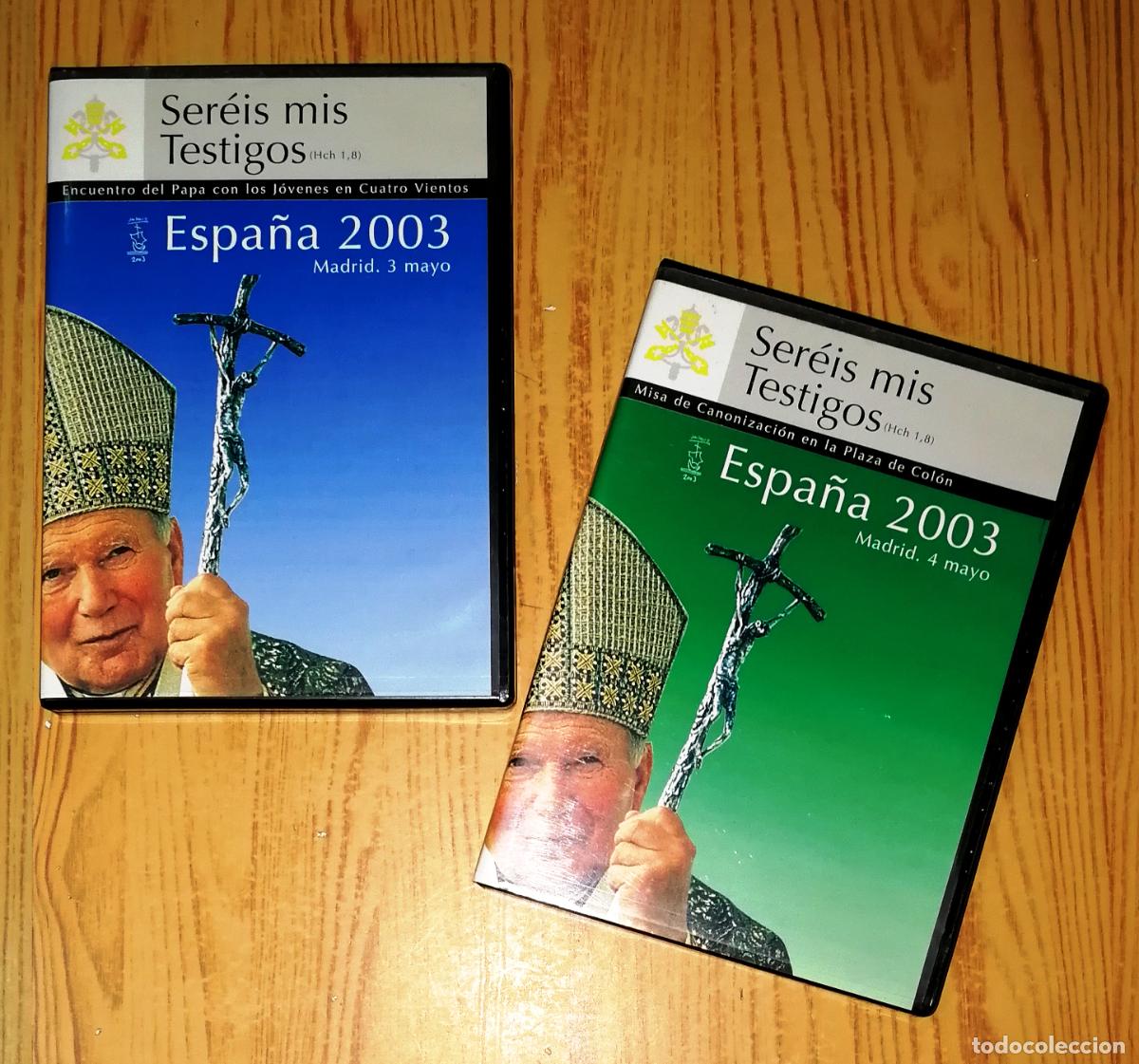Cinema: 2 DVD. SER&Eacute;IS MIS TESTIGOS Visita apost&oacute;lica Su Santidad Papa Juan Pablo II a Espa&ntilde;a Madrid 3-4 mayo