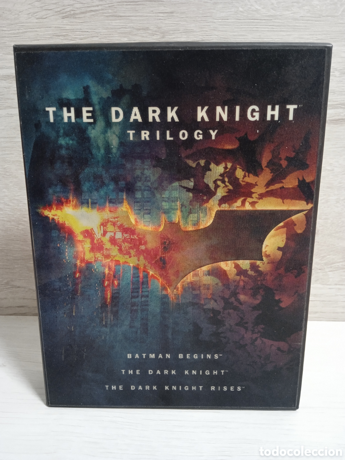 Cine: Batman Trilogia El Caballero Oscuro The Dark Knight 6 DVD Libreto Caja Holografica Edicion Exclusiva