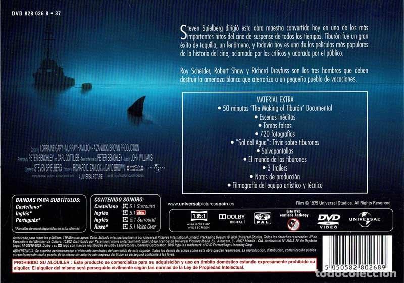 Cine: Tibur&oacute;n. Edici&oacute;n Horizontal. DVD - Foto 2