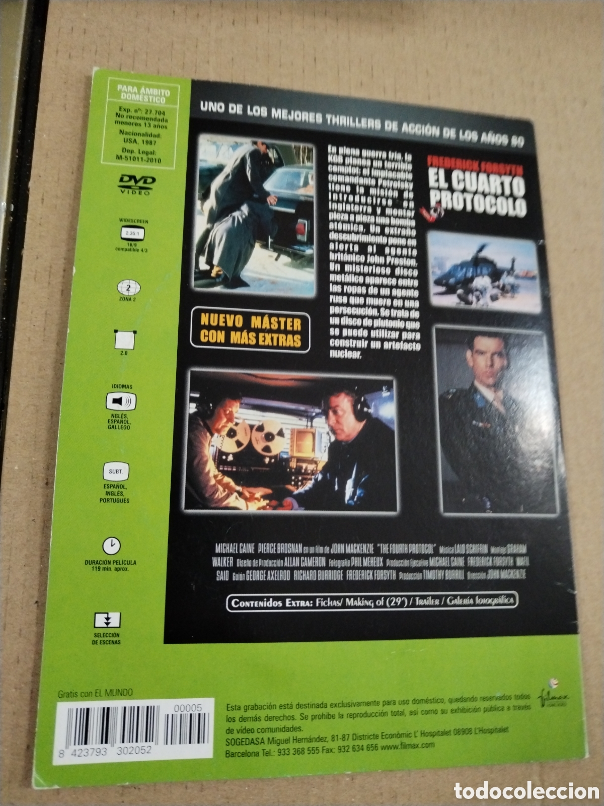 Cine: El cuarto protocolo. Michael Cane. DVD. - Foto 2