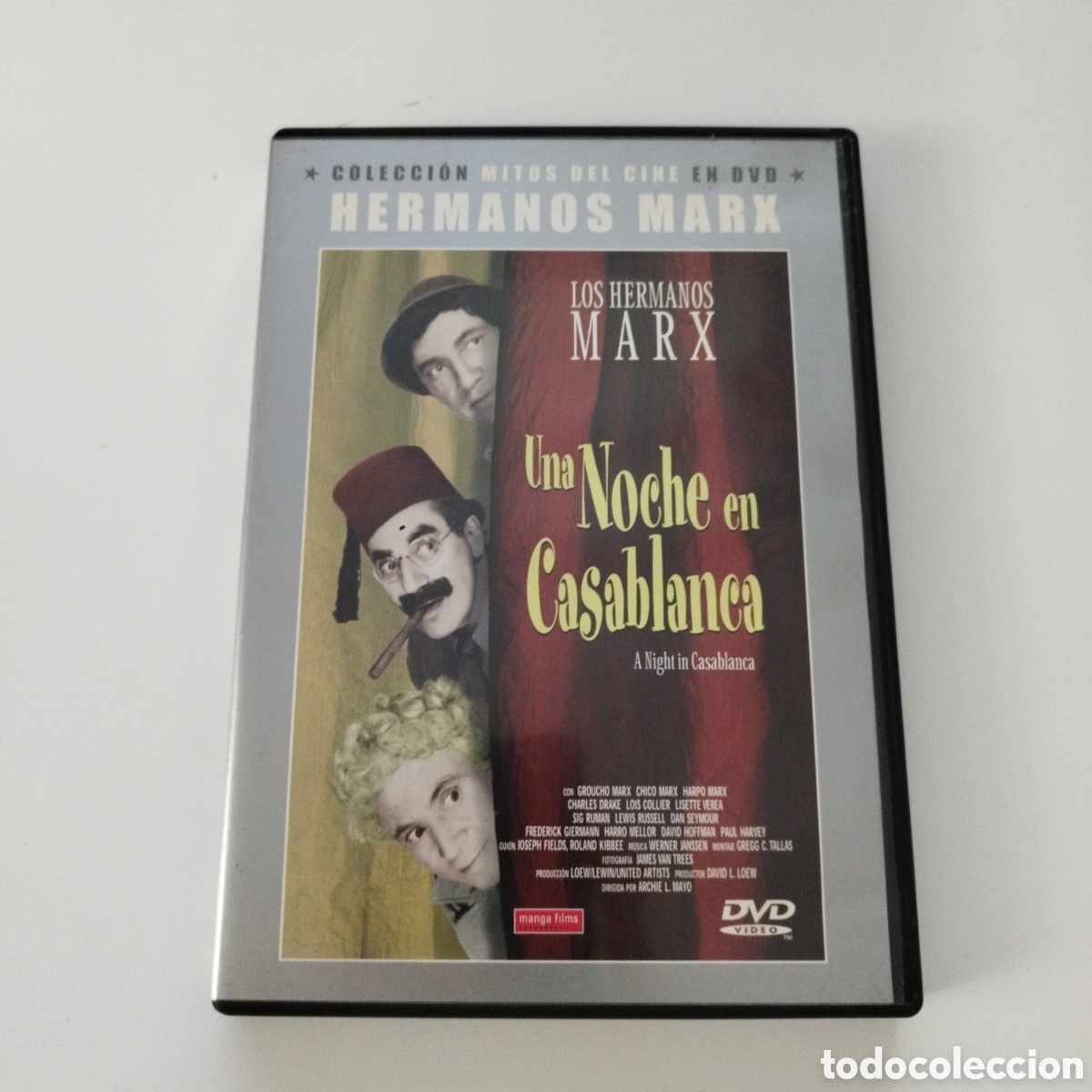 Cine: DVD / LOS HERMANOS MARX / UNA NOCHE EN CASABLANCA / COLECCION MITOS DEL CINE