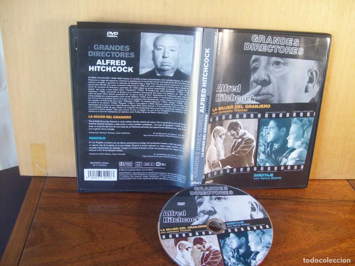 Cine: LA MUJER DEL GRANJERO + SABOTAJE - DIRIGIDAS POR ALFRED HITCHCOCK - 2 PELICULAS EN 1 SOLO DVD