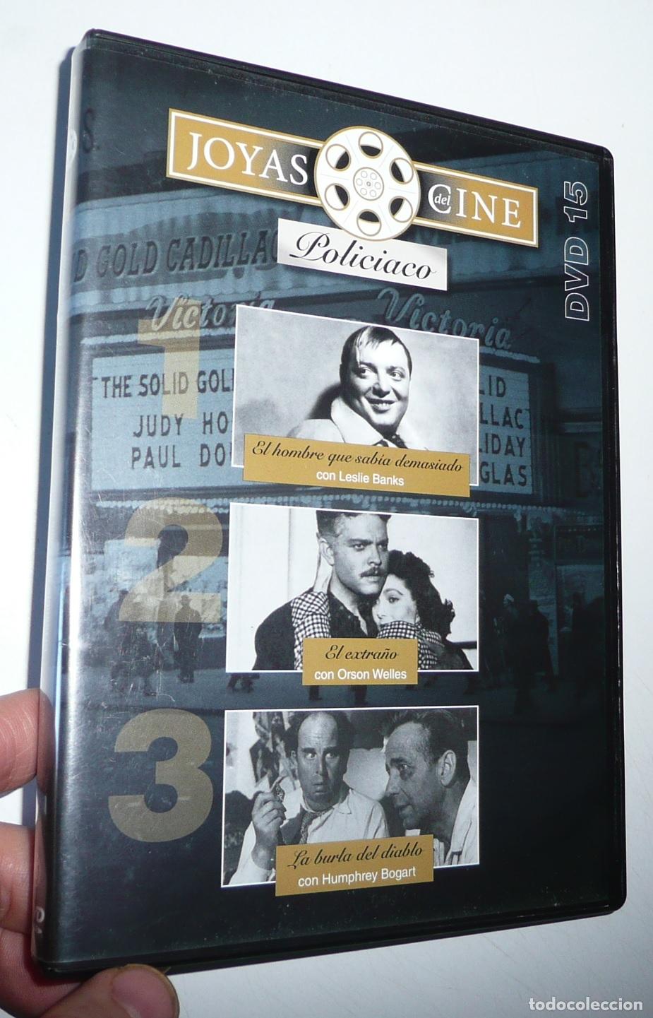 Cine: DVD Joyas de Cine Policiaco (El hombre que sab&iacute;a demasiado / El Extra&ntilde;o / La burla del diablo)