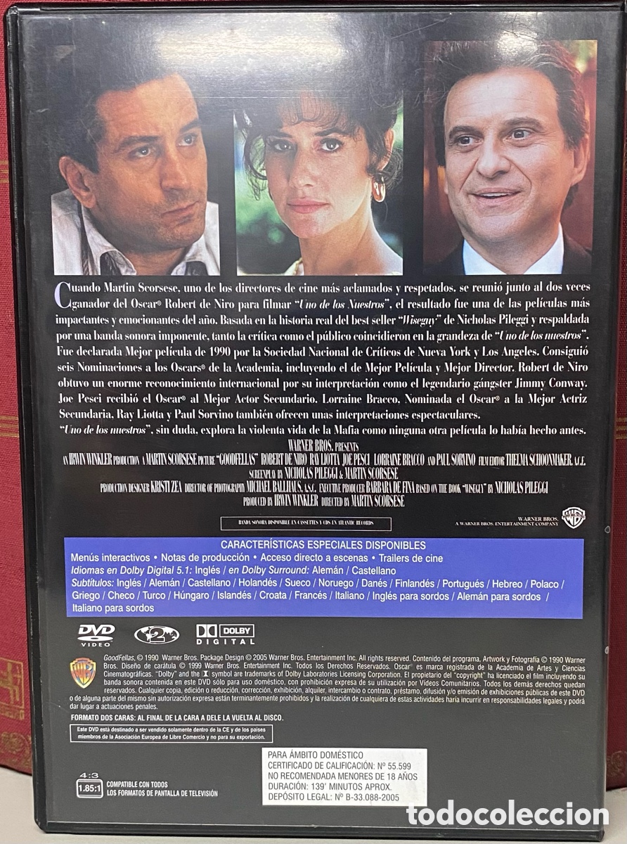 Cine: Uno de los nuestros. DVD. 1990 - Foto 2