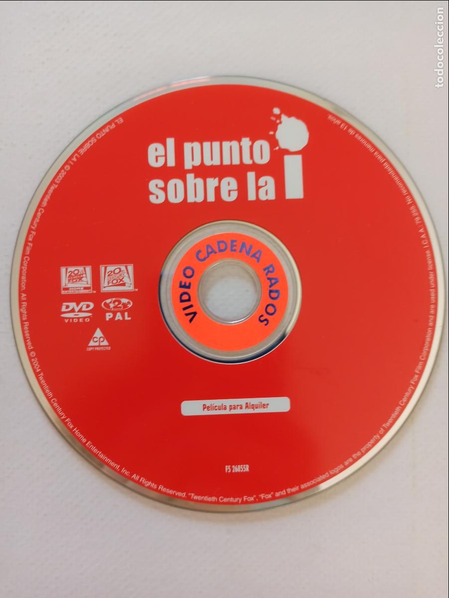 Cinema: DVD EL PUNTO SOBRE LA I - SOLO DISCO - LEER DESCRIPCION (C8)