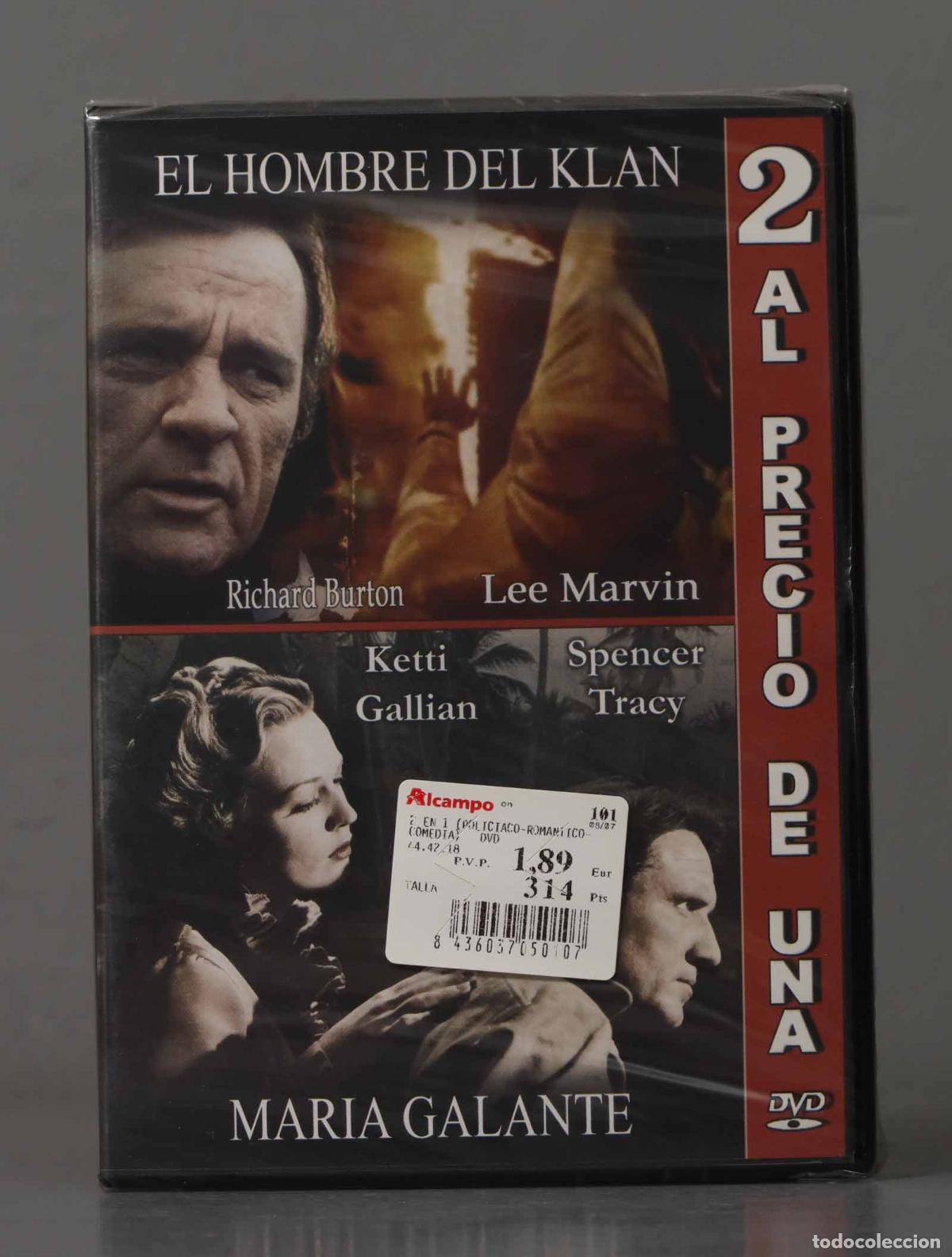 Cinema: DVD. EL HOMBRE DEL KLAN. MARIA GALANTE. PRECINTADO