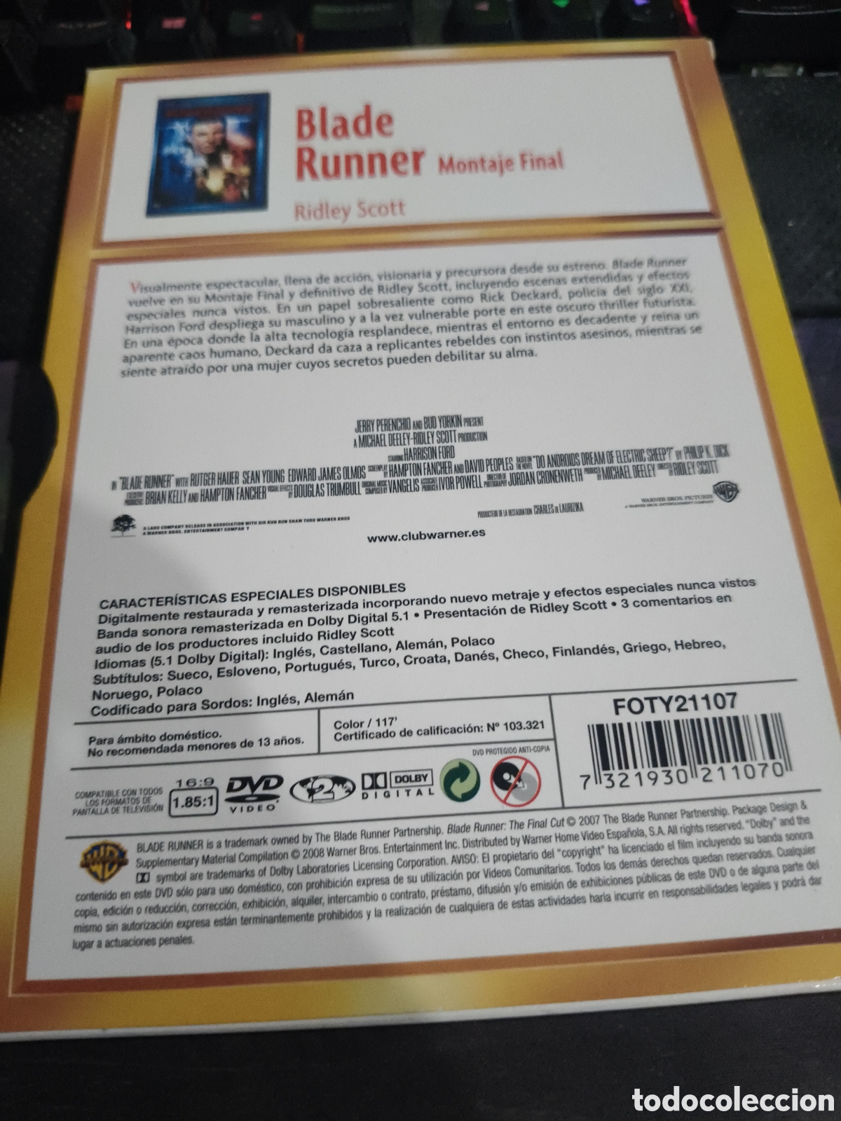 Cine: Blade runner montaje final DVD - Foto 2