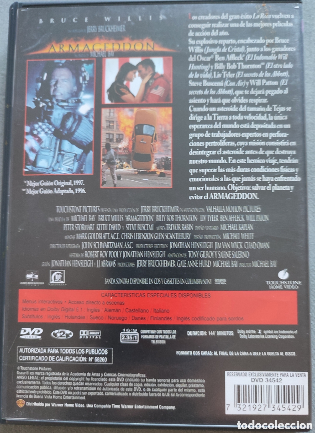 Cine: DVD - &rdquo;Armageddon&rdquo; 1998 - Foto 2