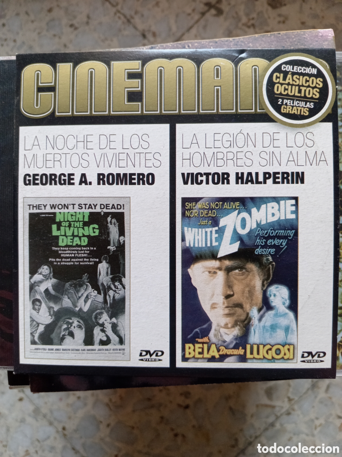 Cine: DVD LA NOCHE DE LOS MUERTOS VIVIENTES LA LEGION DE LOS HOMBRES SIN ALMA CARTON