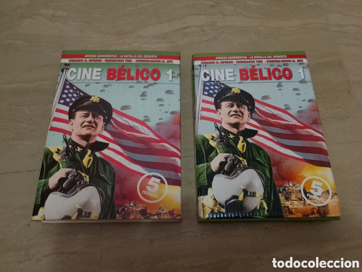 Cinema: 5 DVDs. Cine B&eacute;lico. Ver t&iacute;tulos en las fotos.