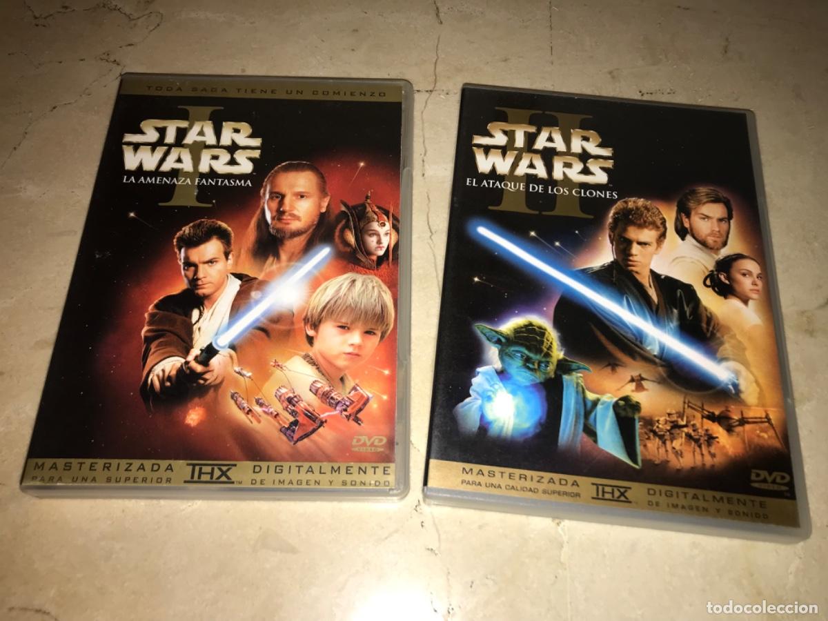 Cine: LOTE DE PEL&Iacute;CULAS DE STAR WARS-I Y II-LA AMENZADA FANTASMA Y EL ATAQUE DE LOS CLONES