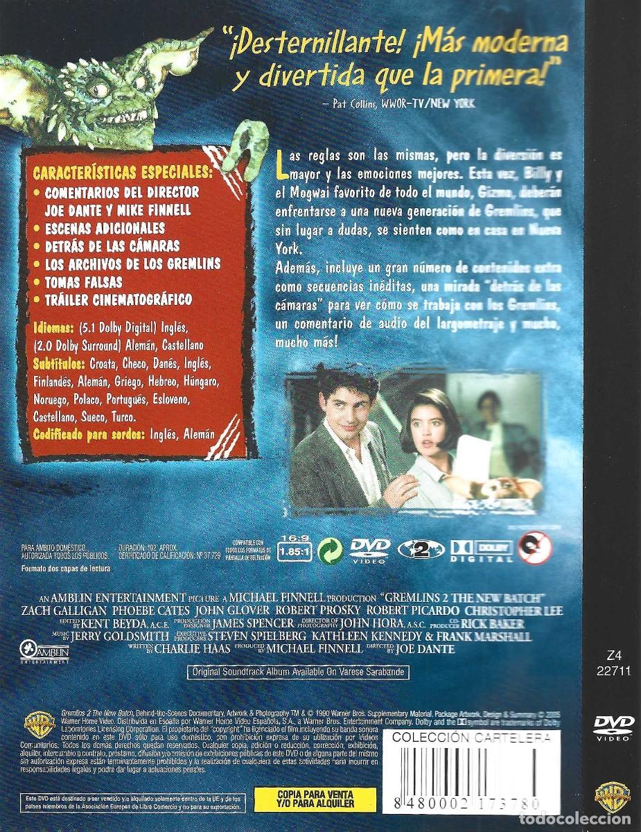 Cine: DVD GREMLINS 2 LA NUEVA GENERACI&Oacute;N - Foto 2