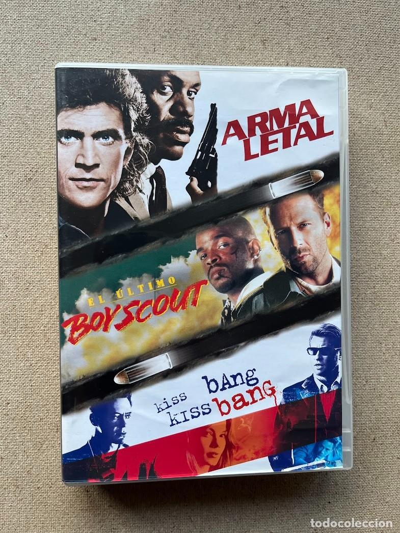 Cine: Arma Letal / El &uacute;ltimo Boy Scout / Kiss Kiss Bang Bang / 3 pel&iacute;culas / 3 DVD /