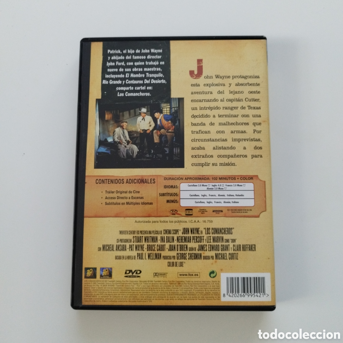 Cine: DVD / JOHN WAYNE / CL&Aacute;SICOS DEL OESTE / LOS COMANCHEROS - Foto 2