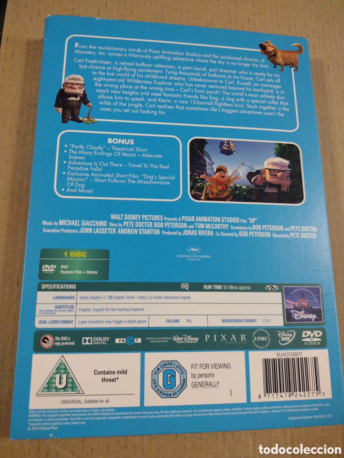 Cine: UP. Disney. DVD. Edici&oacute;n inglesa - Foto 2