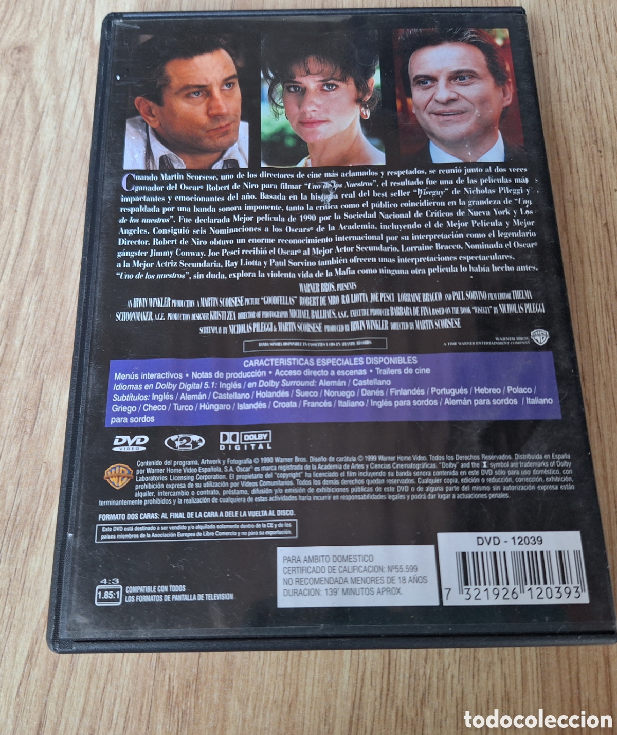 Cine: Uno de los Nuestros DVD Robert deNiro - Foto 2