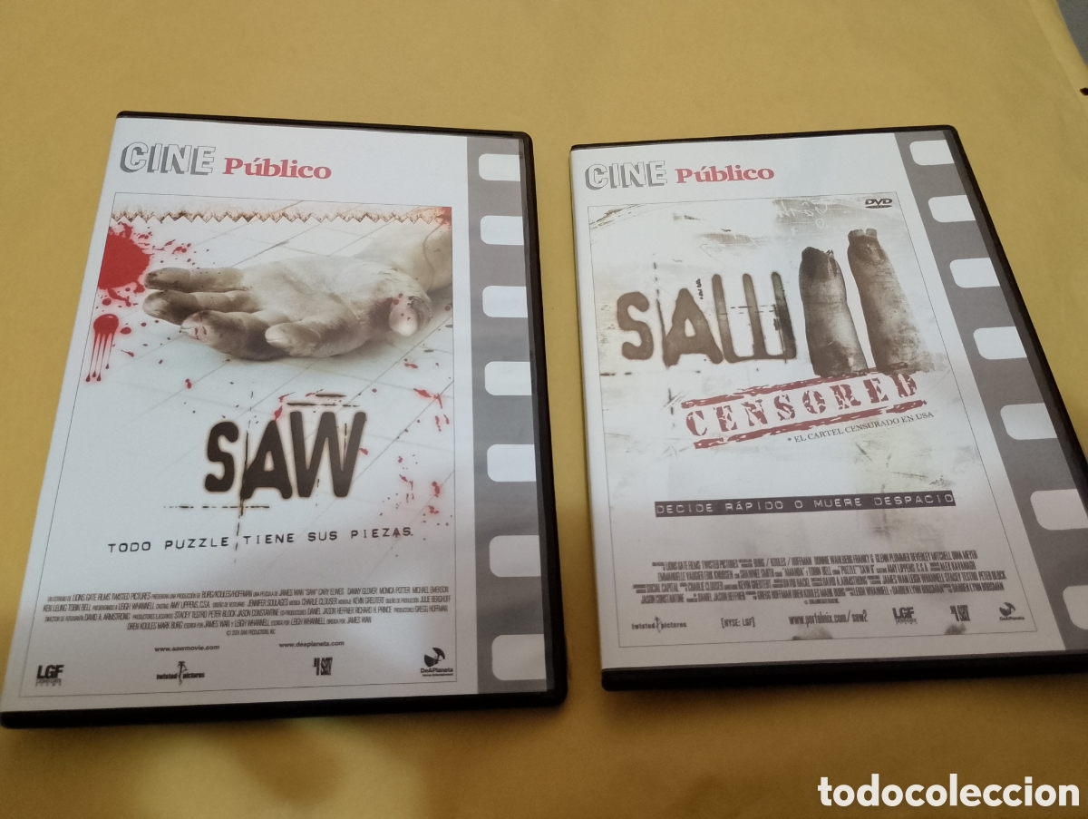 Cinema: 2 DVDs. Saw + Saw II. Terror.