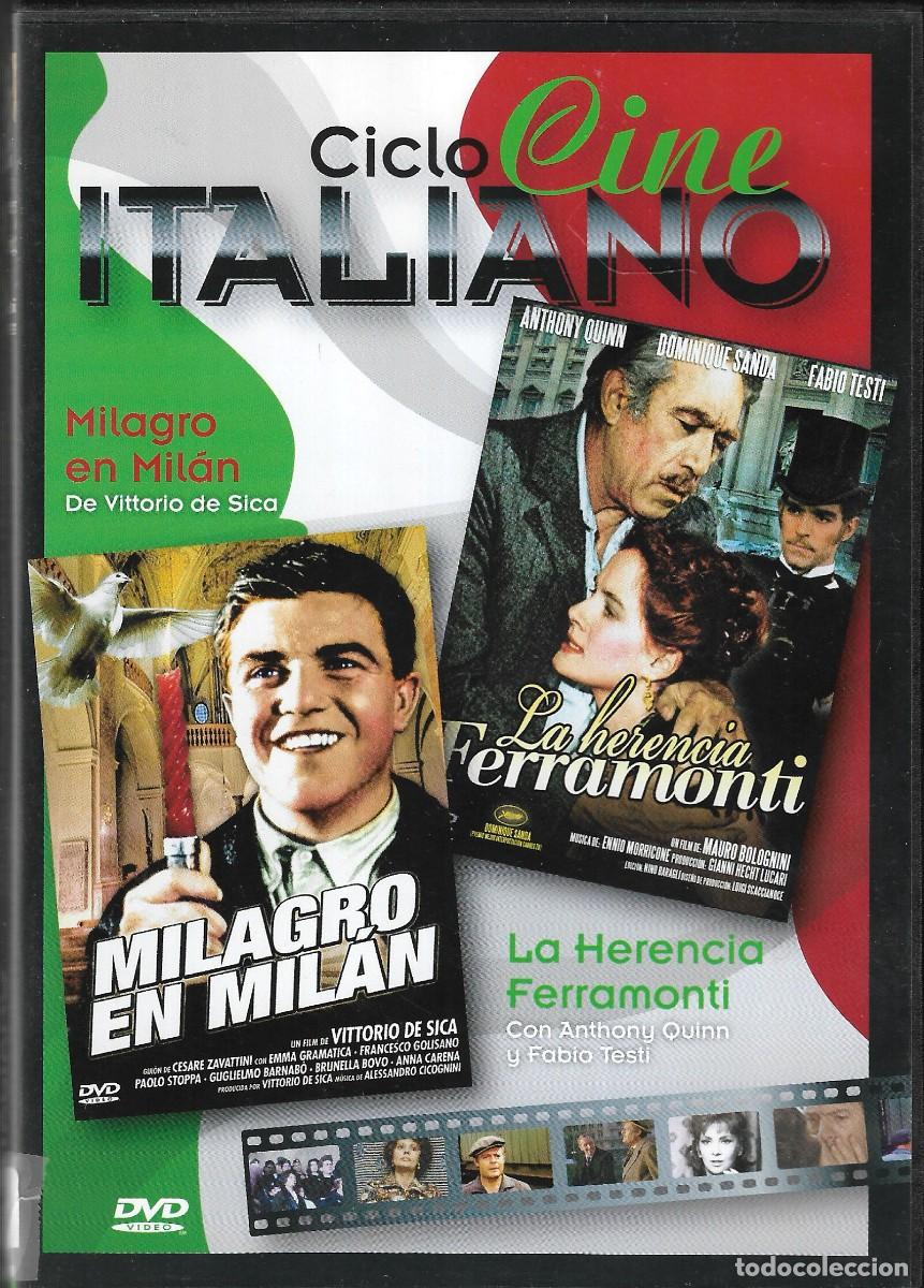 Cinema: DVD CINE ITALIANO - MILAGRO EN MILAN / LA HERENCIA FERRAMONTI - 2010.