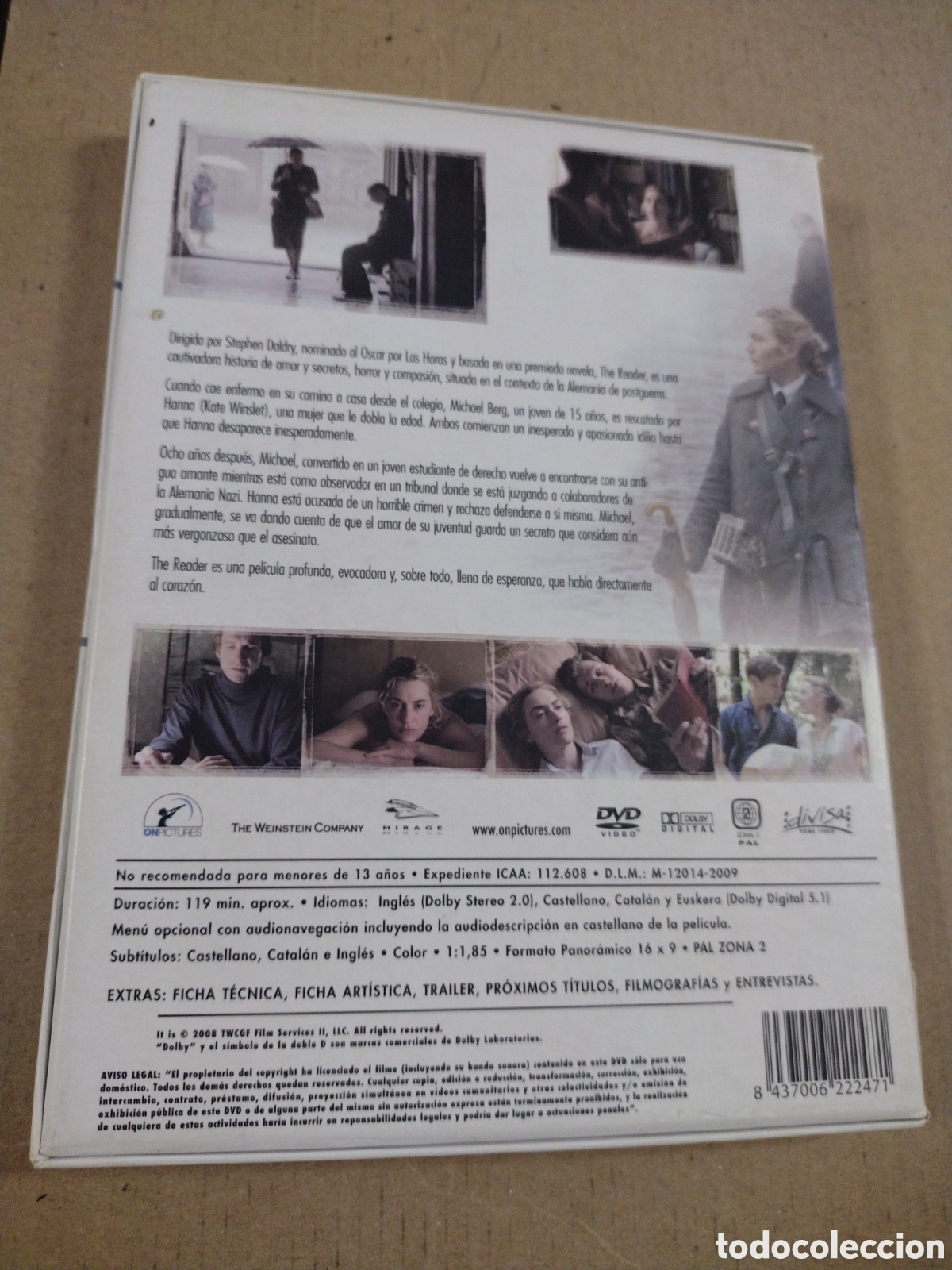 Cine: THE READER. Kate Winslet. DVD. - Foto 2