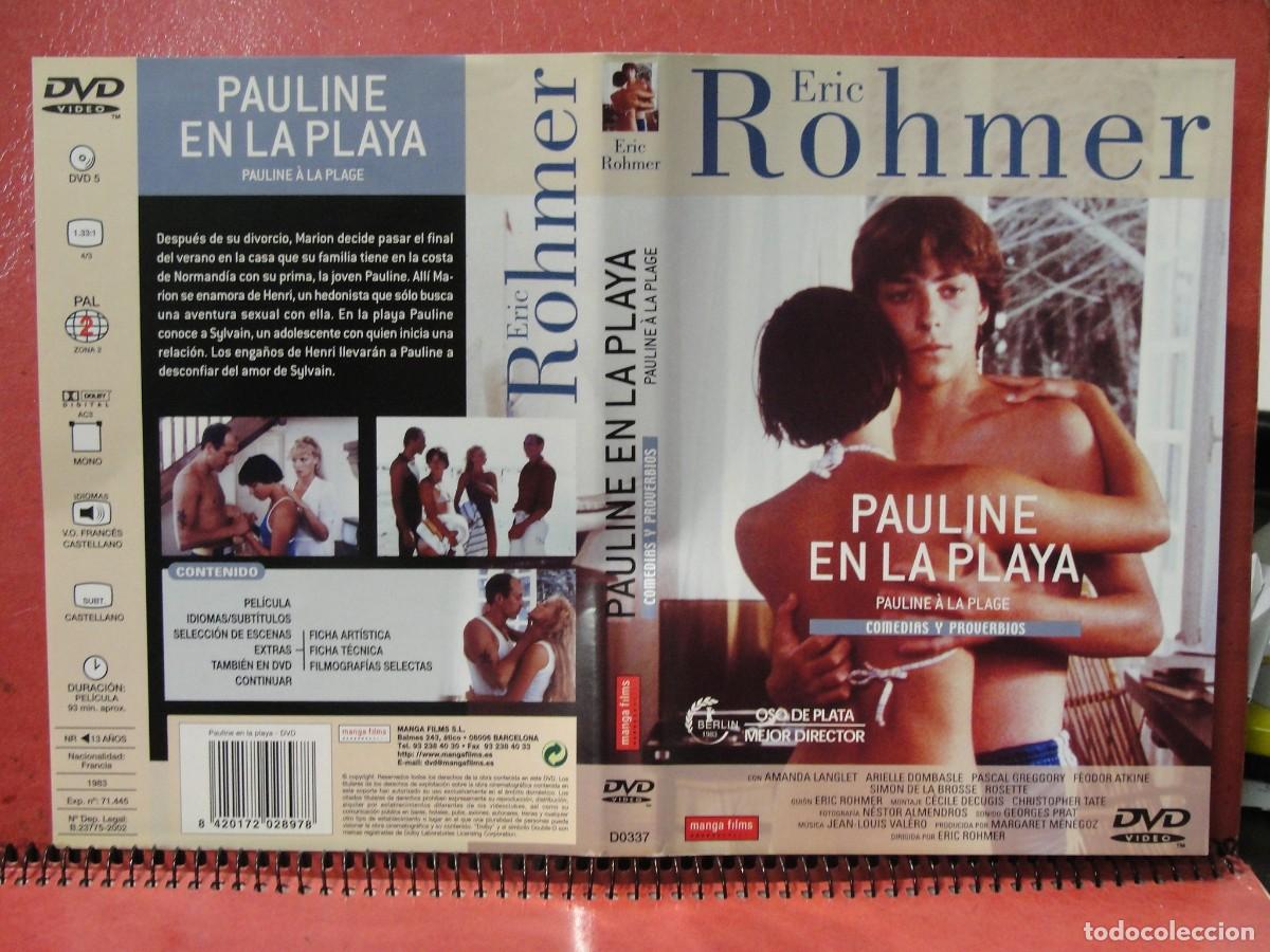 Cine: CARATULA ORIGINAL PARA DVD - ROHMER PAULINE EN LA PLAYA - MANGA FILMS 2002 - - NUEVA