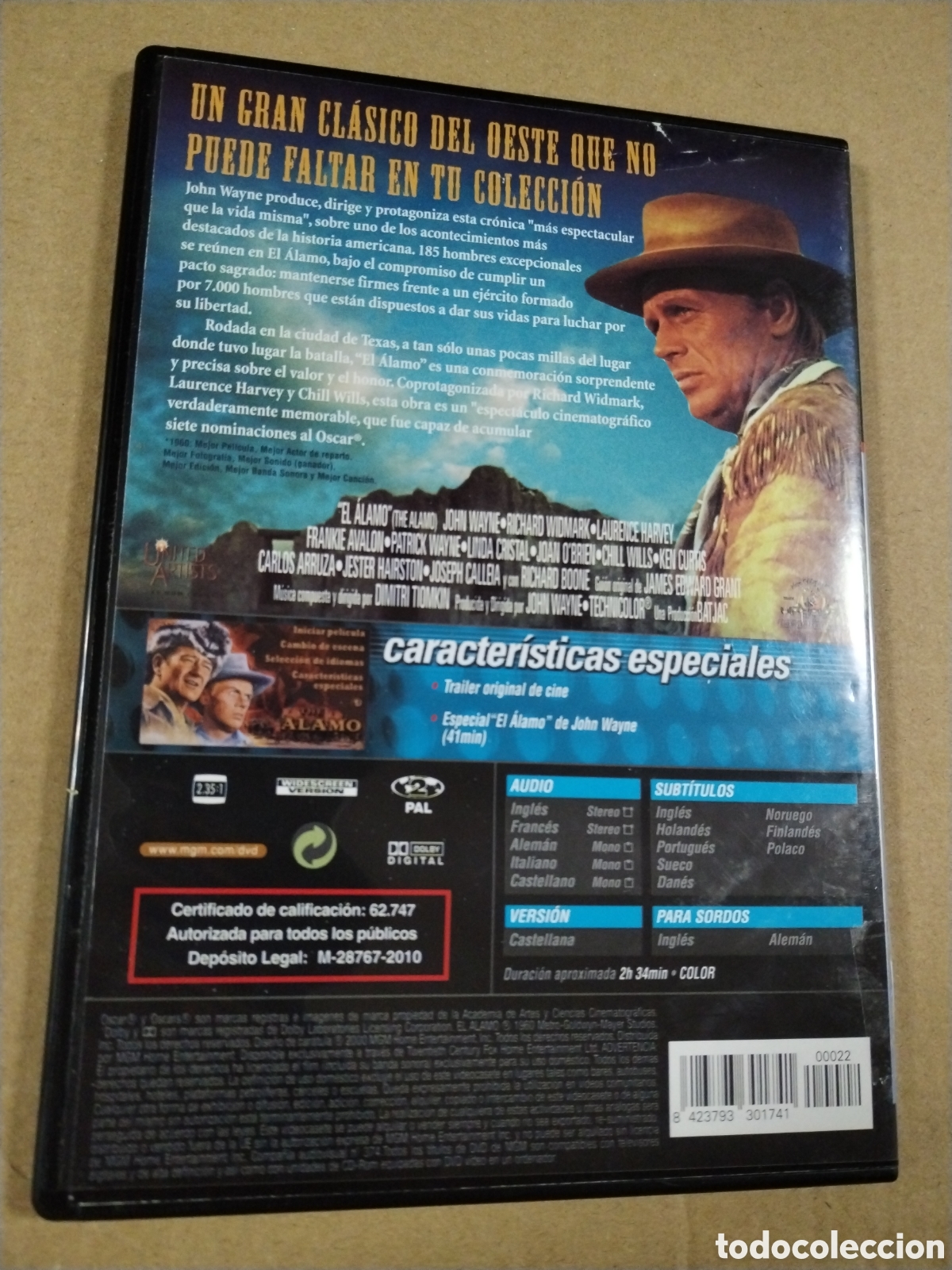 Cine: El &Aacute;lamo. John Wayne. DVD - Foto 2