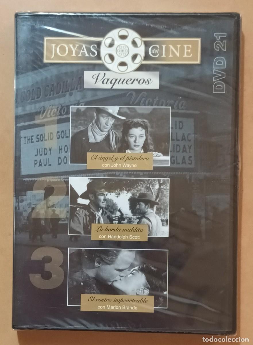 Cinema: DVD - JOYAS DEL CINE 21 - VAQUEROS - EL &Aacute;NGEL Y EL PISTOLERO/LA HORDA MALDITA/EL ROSTRO IMPENETRABLE