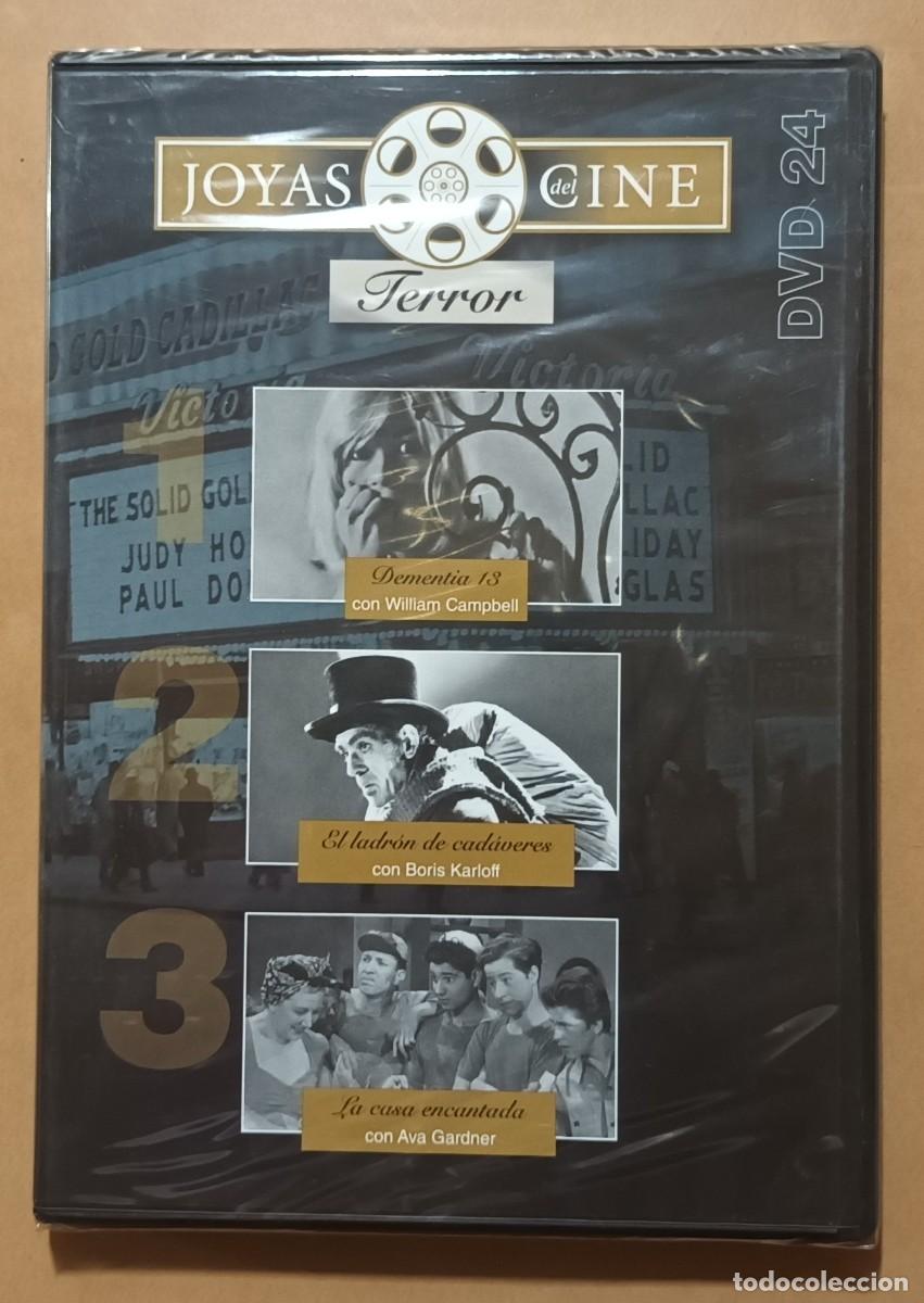 Cine: DVD - JOYAS DEL CINE 24- TERROR - DEMENTIA 13/EL LADRON DE CADAVERES/LA CASA ENCANTADA ** PRECINTADO