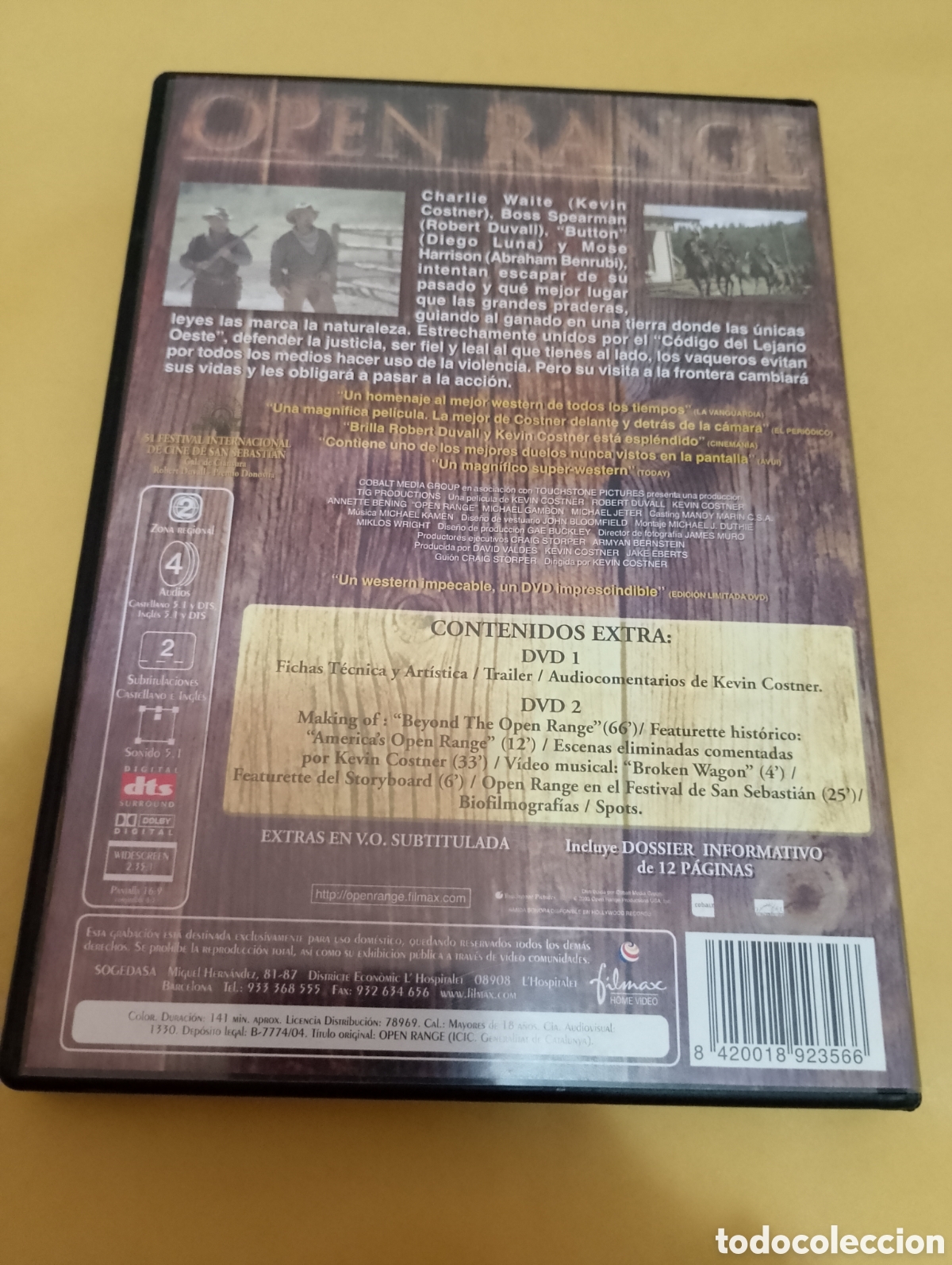 Cine: Dvd. Open Range. 2 DVDs. Kevin Costner. - Foto 2