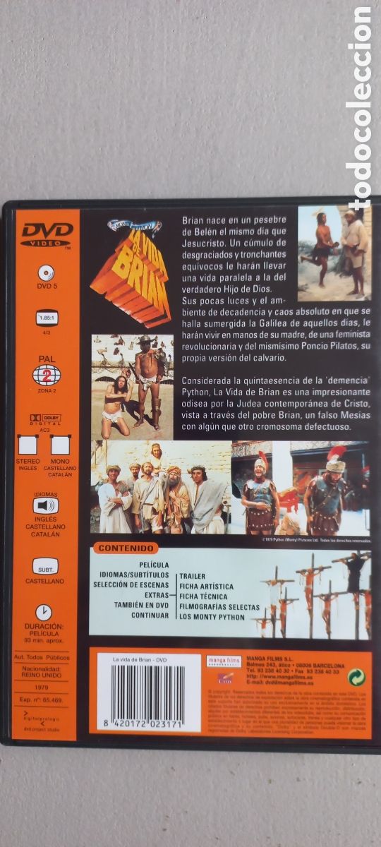 Cine: La vida de Brian DVD de Terry Jones Monty Python - Foto 2