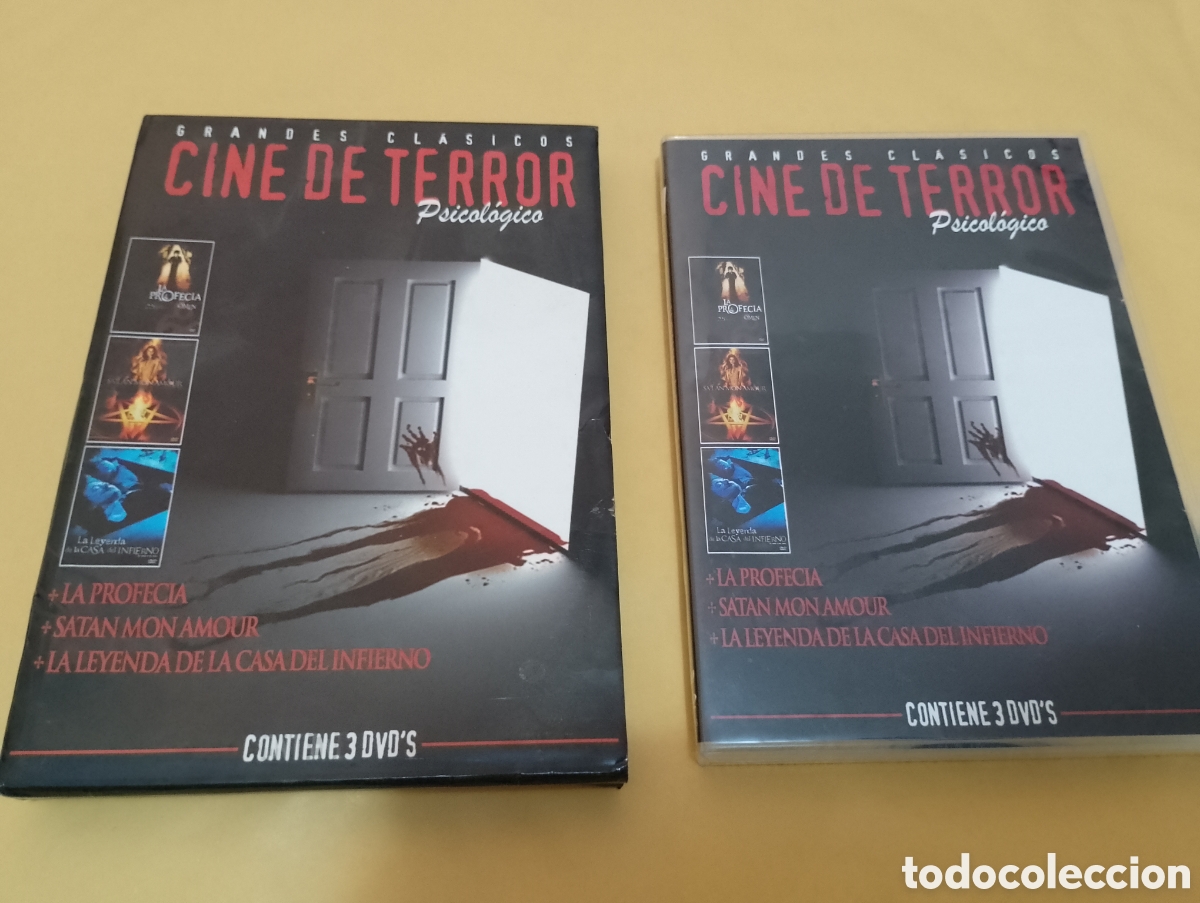 Kino: 3 DVDs. La profec&iacute;a, Sat&aacute;n Amount, La leyenda de la casa del infierno. Terror psicol&oacute;gico.