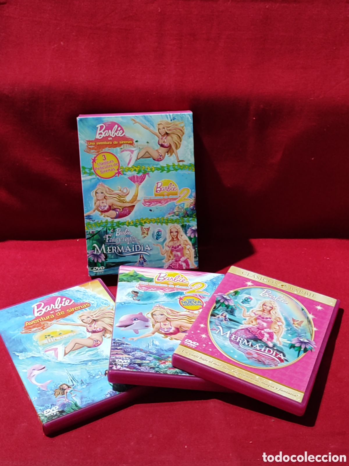 Cine: PACK 3 DVD BARBIE AVENTURA SIRENAS 1 Y 2 y Fairytopia Mermaidia