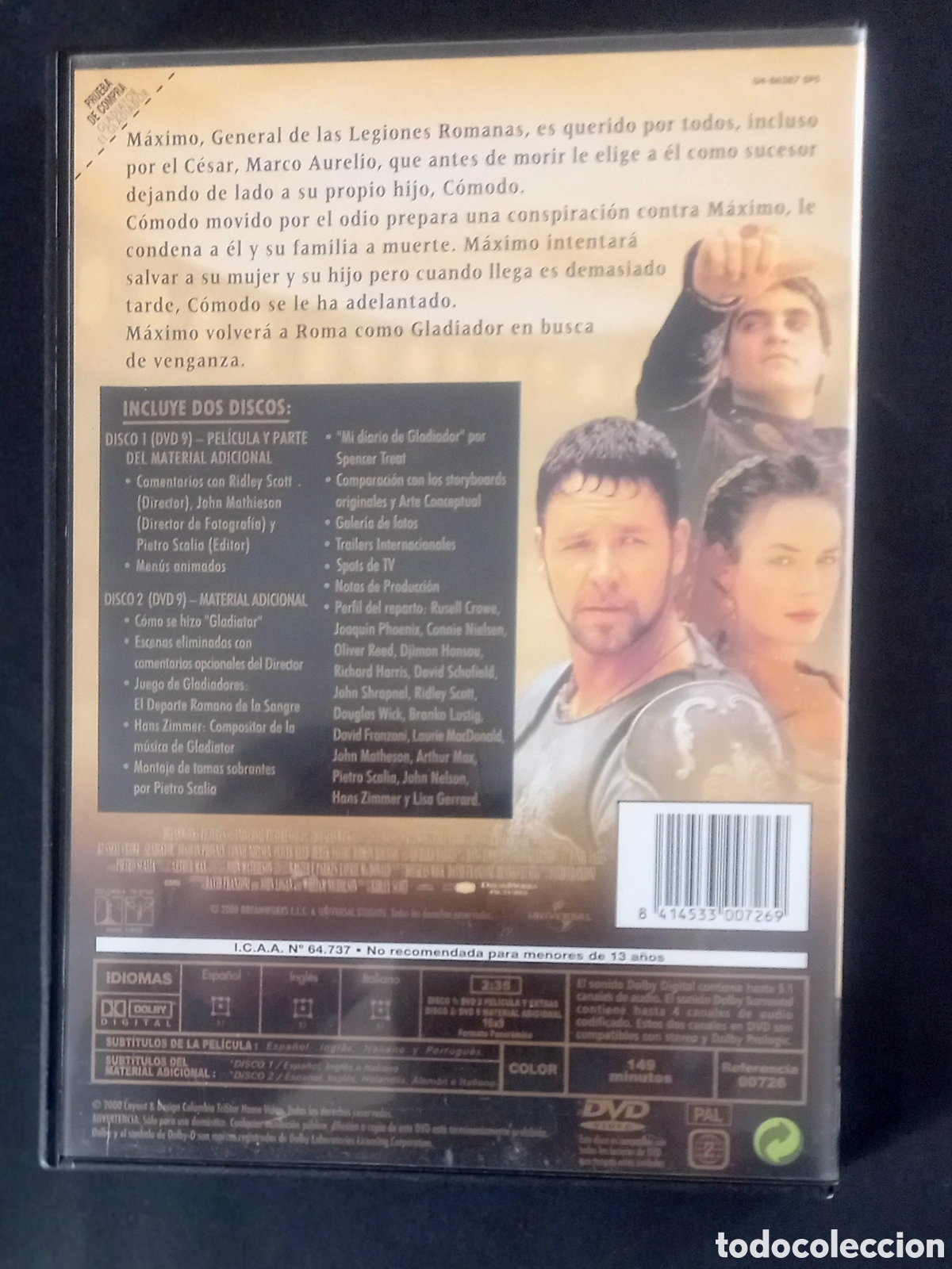 Cine: DVD GLADIATOR , DOBLE - Foto 2