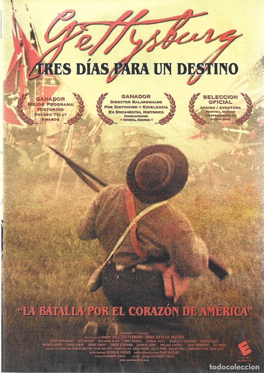 Kino: GETTYSBURG TRES D&Iacute;AS PARA UN DESTINO