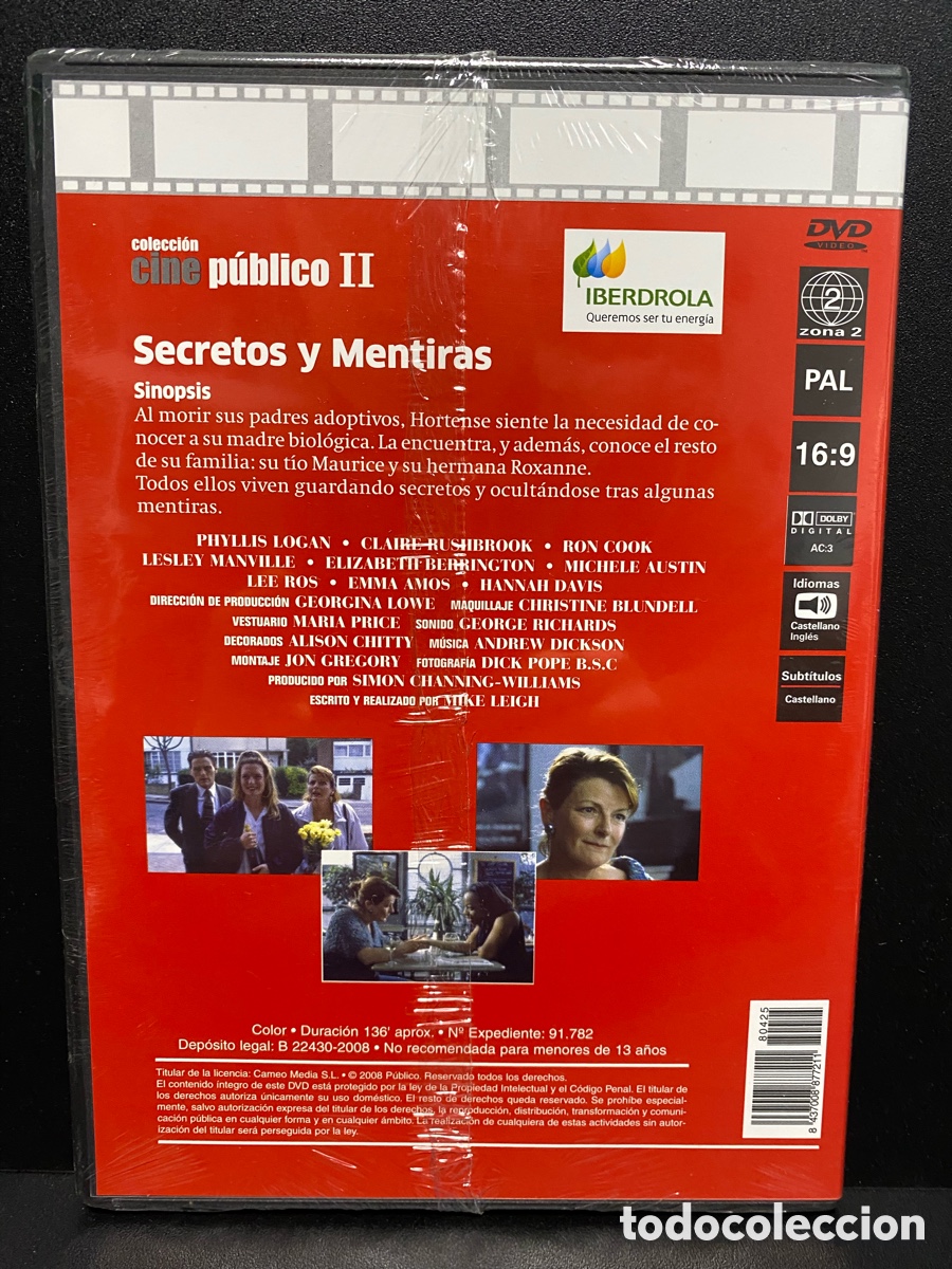 Cine: Secretos y Mentiras (DVD) - Foto 2
