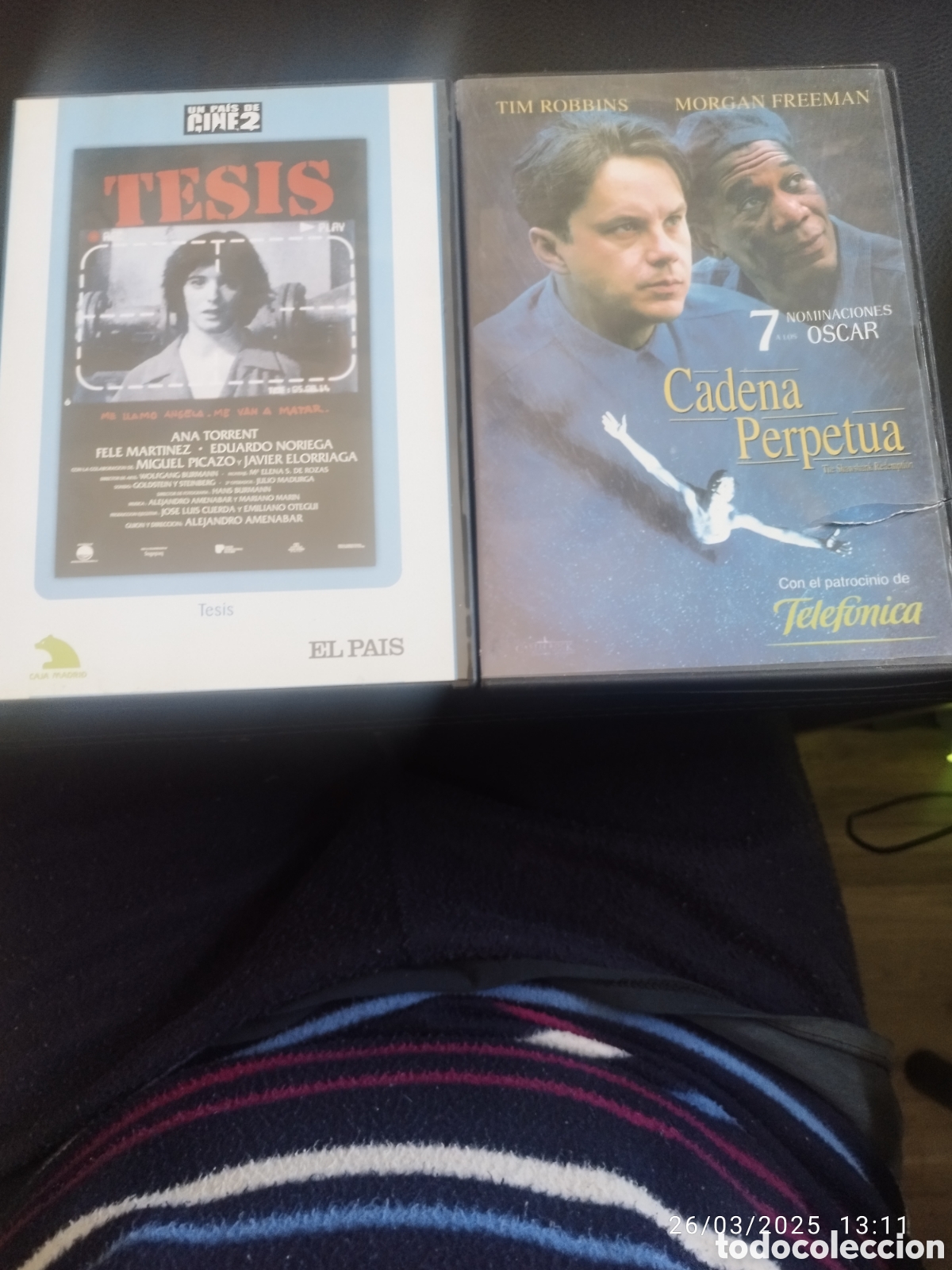 Cinema: LOTE :TESIS- EDUARDO NORIEGA/ CADENA PERPETUA TIM ROBBINS- MORGAN FREEMAN - DVD