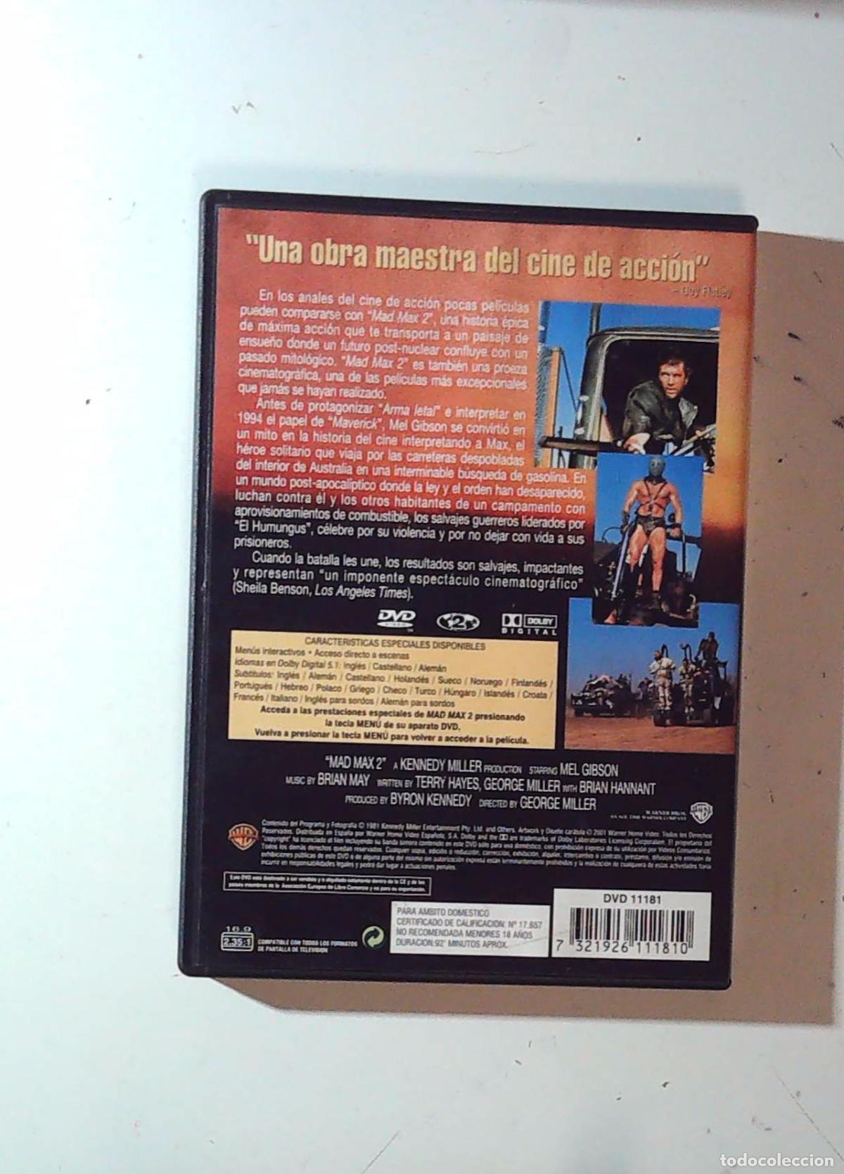 Cine: DVD MAD MAX 2 MEL GIBSON - Foto 2