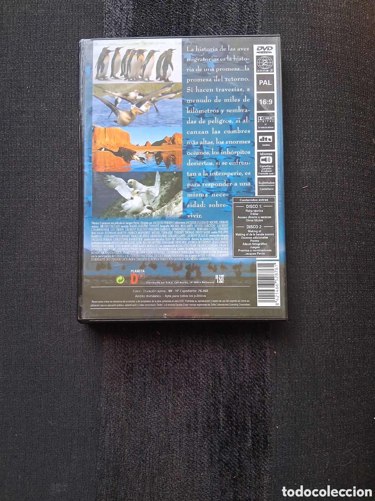 Cine: DOBLE DVD - &rdquo;N&Oacute;MADAS DEL VIENTO&rdquo; de Jacques Perrin. - Foto 2