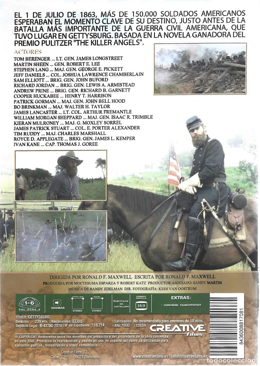 Cine: GETTYSBURG VERSI&Oacute;N 2 DISCOS TOM BERENGER - Foto 2
