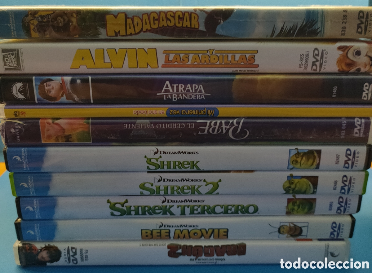 Cine: LOTE 10 PELICULAS DVD DIBUJOS ANIMADOS.