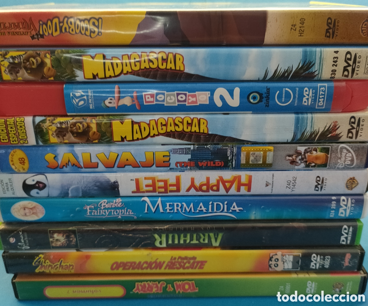 Cine: LOTE 10 PELICULAS DVD DIBUJOS ANIMADOS