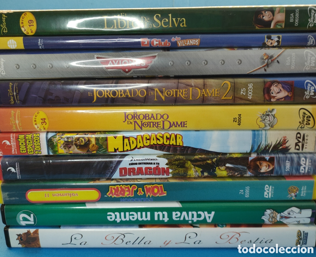 Cine: LOTE 10 PELICULAS DVD DIBUJOS ANIMADOS.