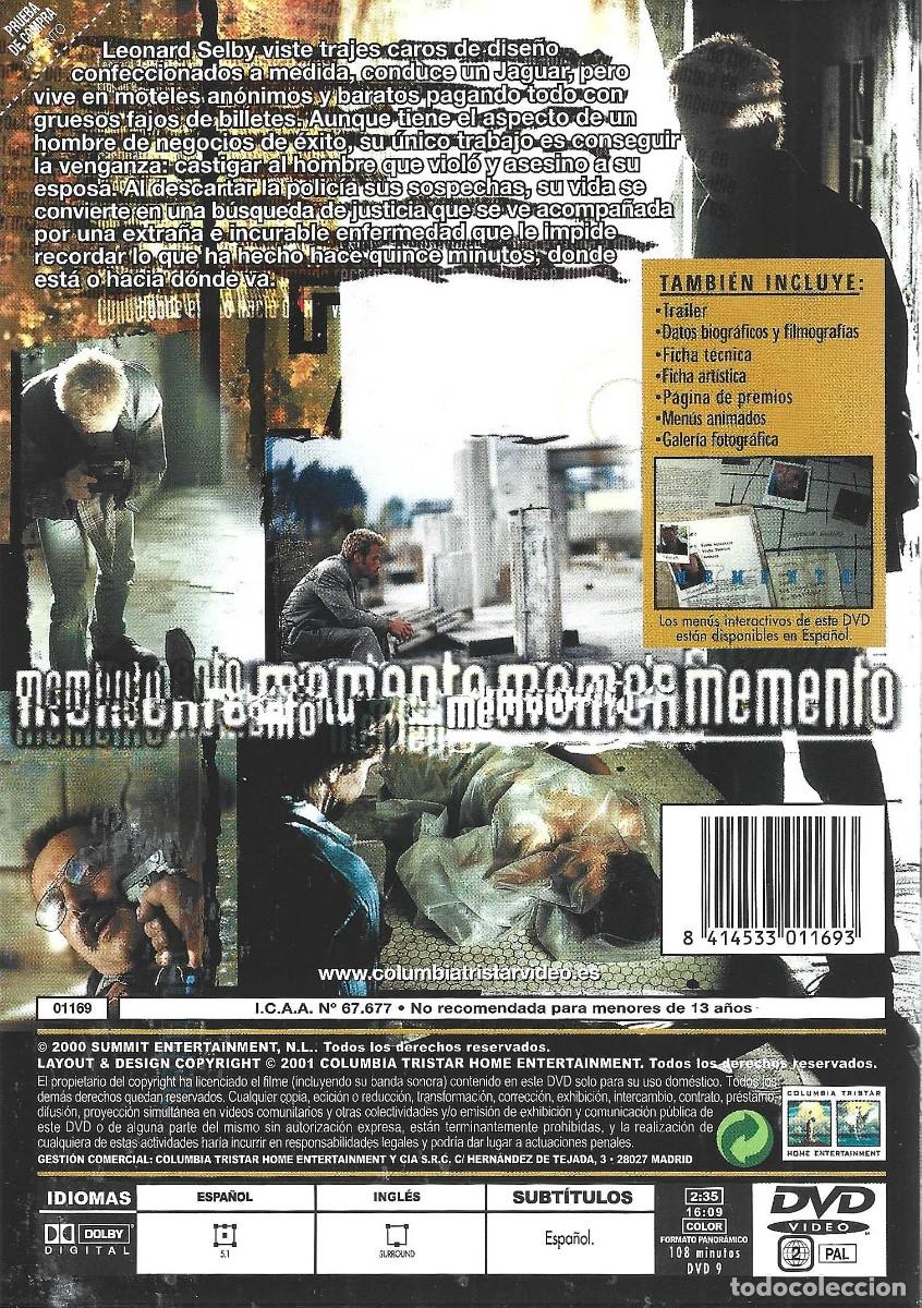 Cine: MEMENTO GUY PEARCE (DVD) .... - Foto 2