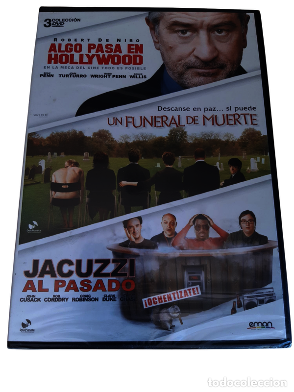 Cine: ND42 Jacuzzi al pasado, Un funeral de muerte, Algo pasa en Hollywood DVD PRECINTADO